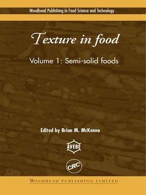 cover image of Texture in Food